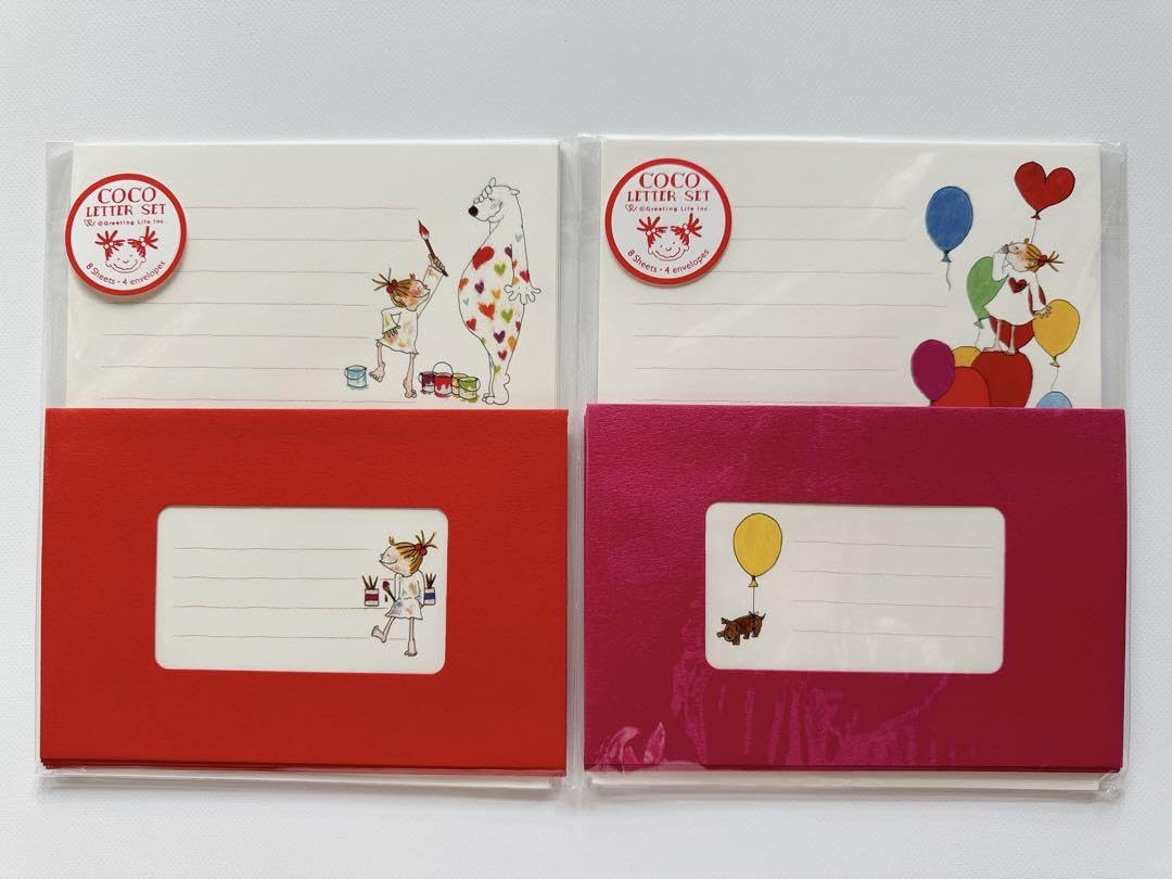 Amazon.co.jp: ココちゃん レターセット2点キャラクター お手紙